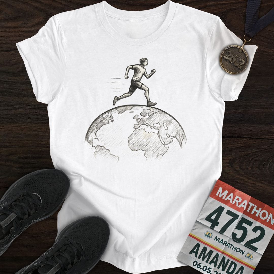 Printify T-Shirt White / S World Runner T-Shirt