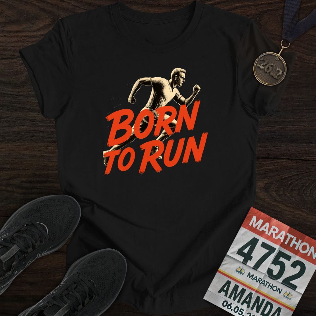 Printify T-Shirt Black / S Born To Run T-Shirt