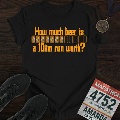 Printify T-Shirt Black / S Drink Beer and Run 10KM