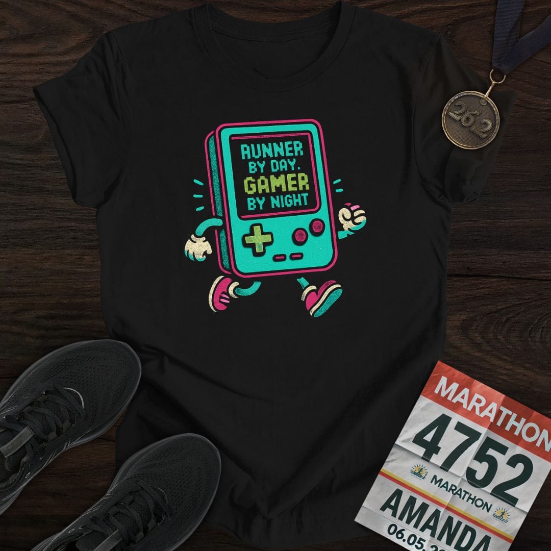 Printify T-Shirt Black / S Gamer and Runner T-Shirt