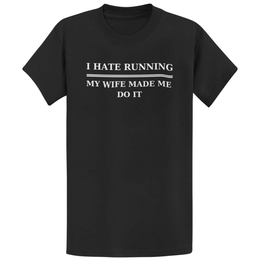 Printify T-Shirt Black / S Hate Running T-Shirt