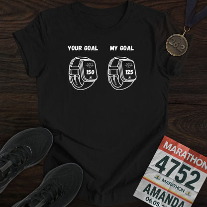 Printify T-Shirt Black / S Heart Rate Goals -2- T-shirt