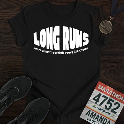 Printify T-Shirt Black / S Long Runs T-shirt