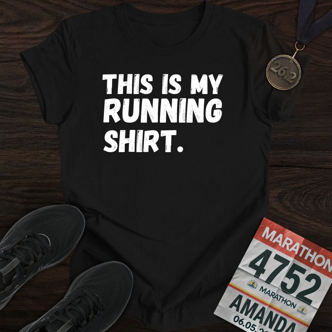 Printify T-Shirt Black / S My Running Shirt T-shirt