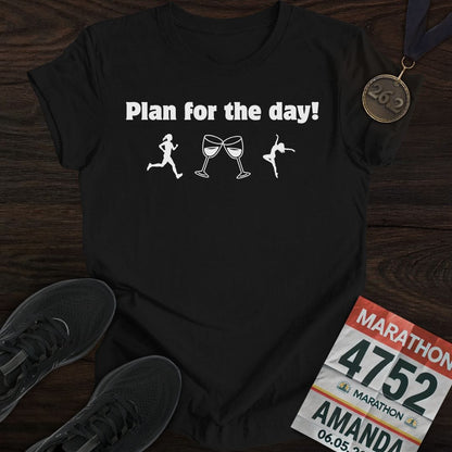 Printify T-Shirt Black / S Plan For the Day T-Shirt