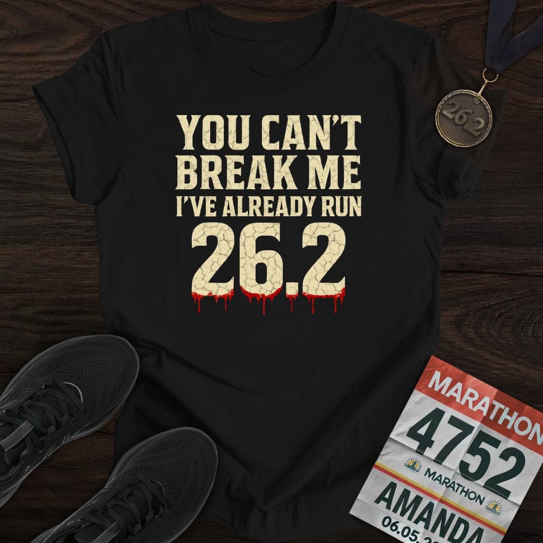 Printify T-Shirt Black / S Run 26.2 T-Shirt