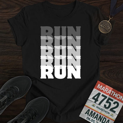 Printify T-Shirt Black / S Run T-Shirt