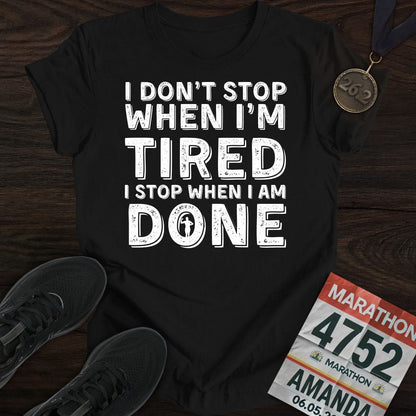 Printify T-Shirt Black / S Run ‘Til It’s Done T-shirt