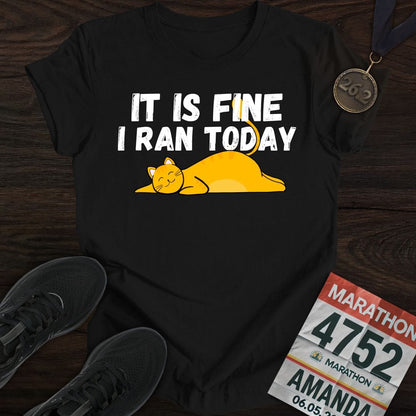 Printify T-Shirt Black / S Run Today - Like A Cat T-shirt