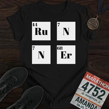 Printify T-Shirt Black / S Runner Element Two T-Shirt