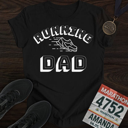 Printify T-Shirt Black / S Running Dad T-Shirt