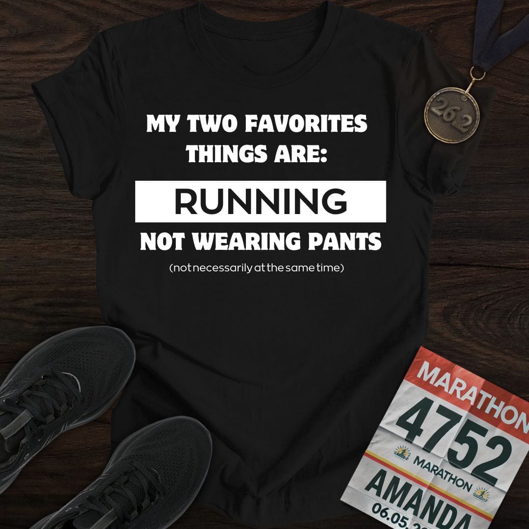 Printify T-Shirt Black / S Running & Not Wearing Pants T-Shirt