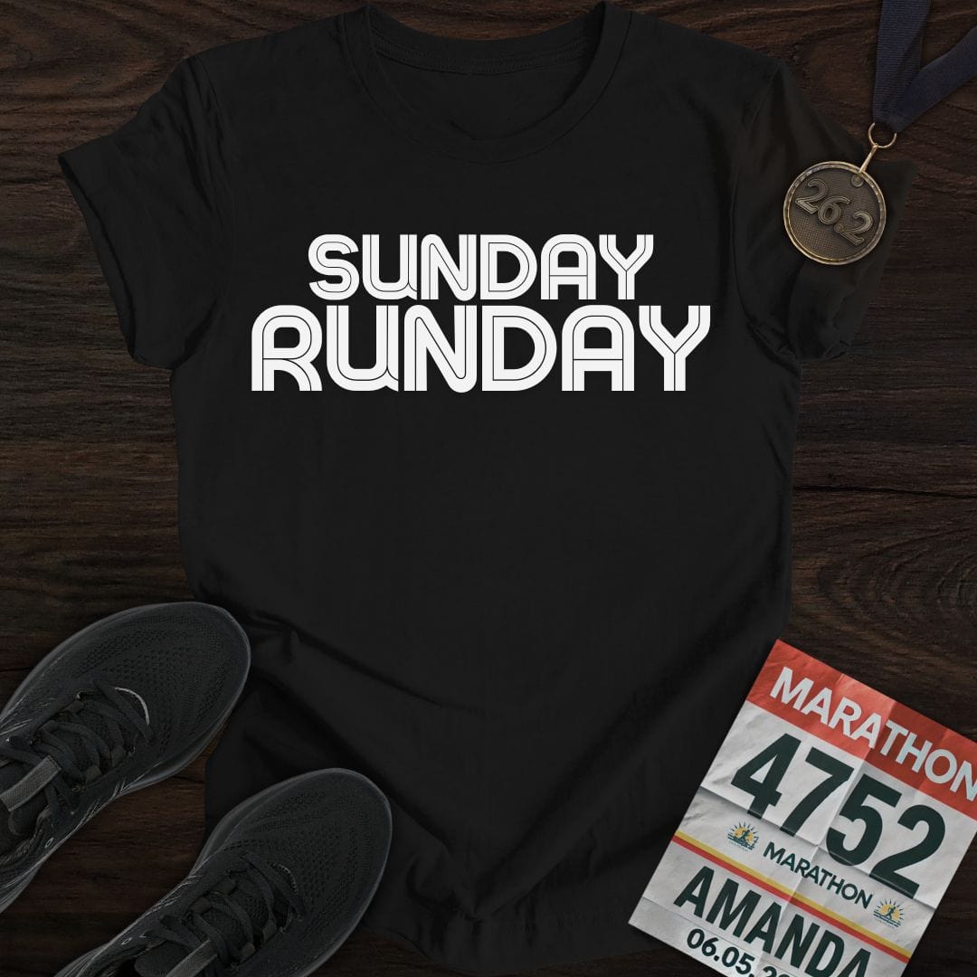 Printify T-Shirt Black / S Sunday Run day T-Shirt