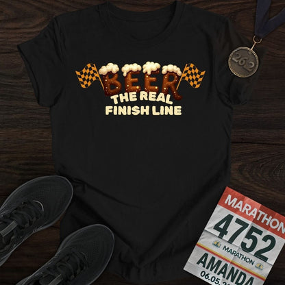 Printify T-Shirt Black / S The Real Finish Line T-shirt