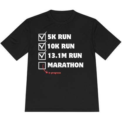 Printify T-Shirt Black / XS Marathon In Progress T-Shirt / Pro