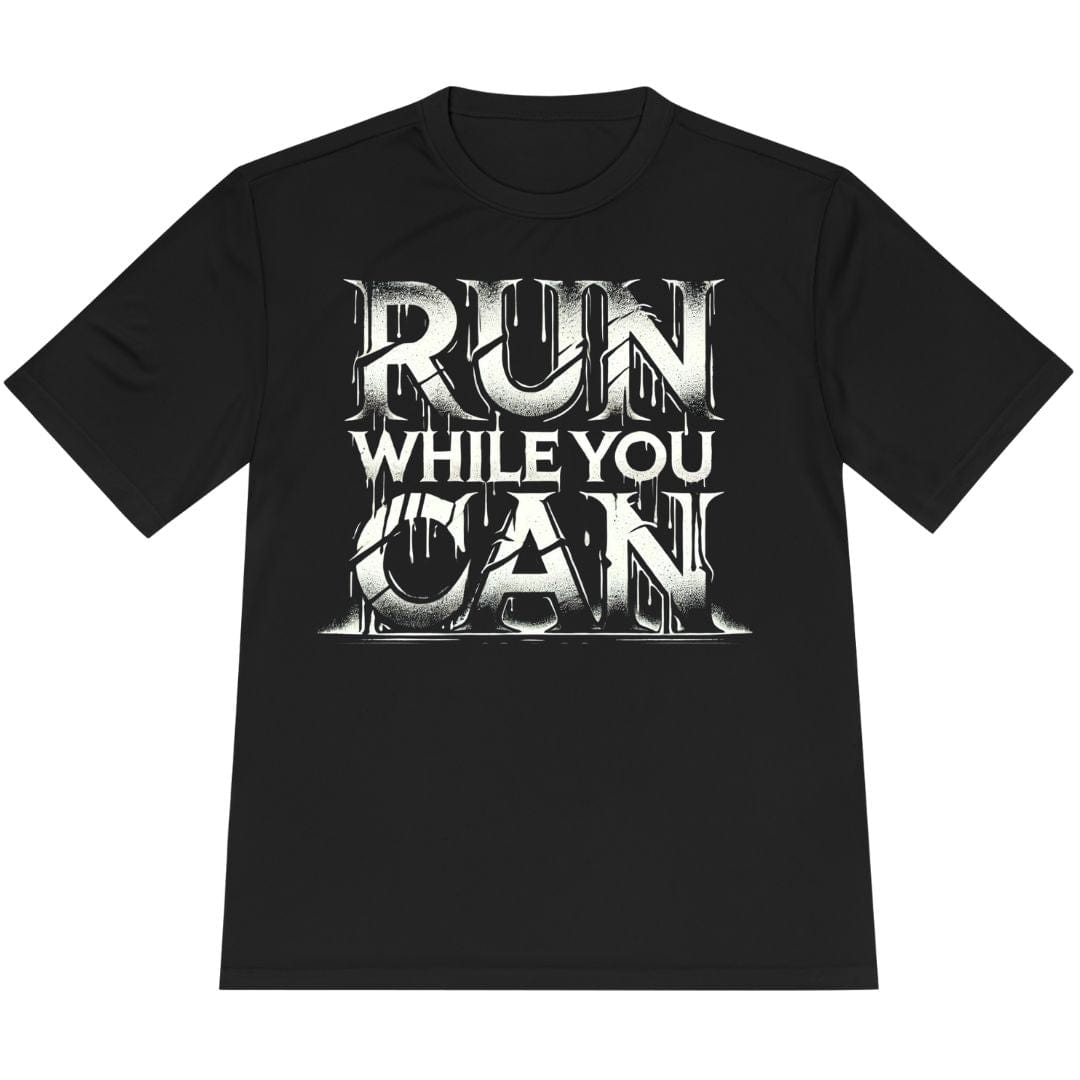 Printify T-Shirt Black / XS Run While You Can T-Shirt / Pro