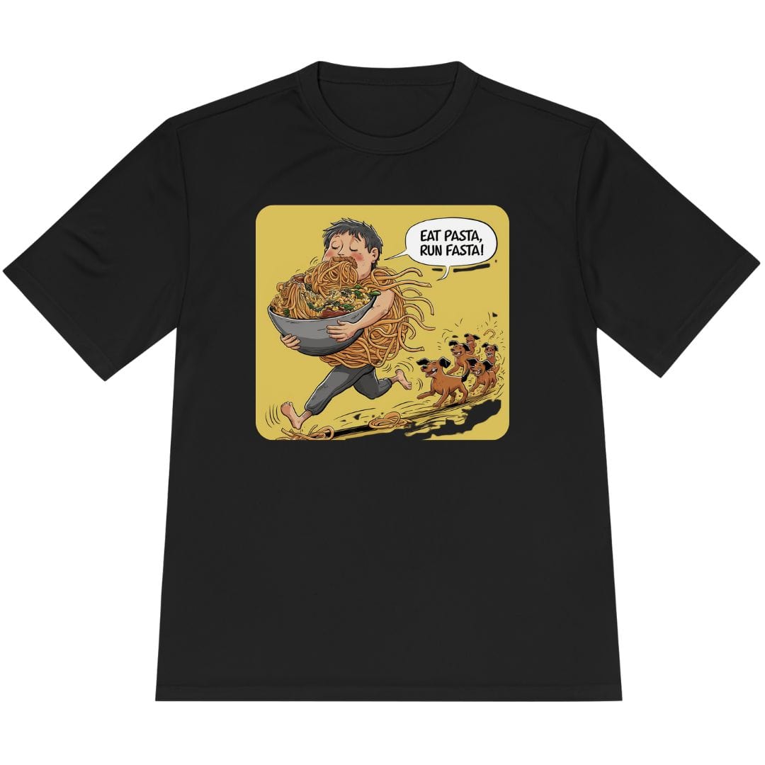Printify T-Shirt Black / XS Runner Pasta T-Shirt / Pro
