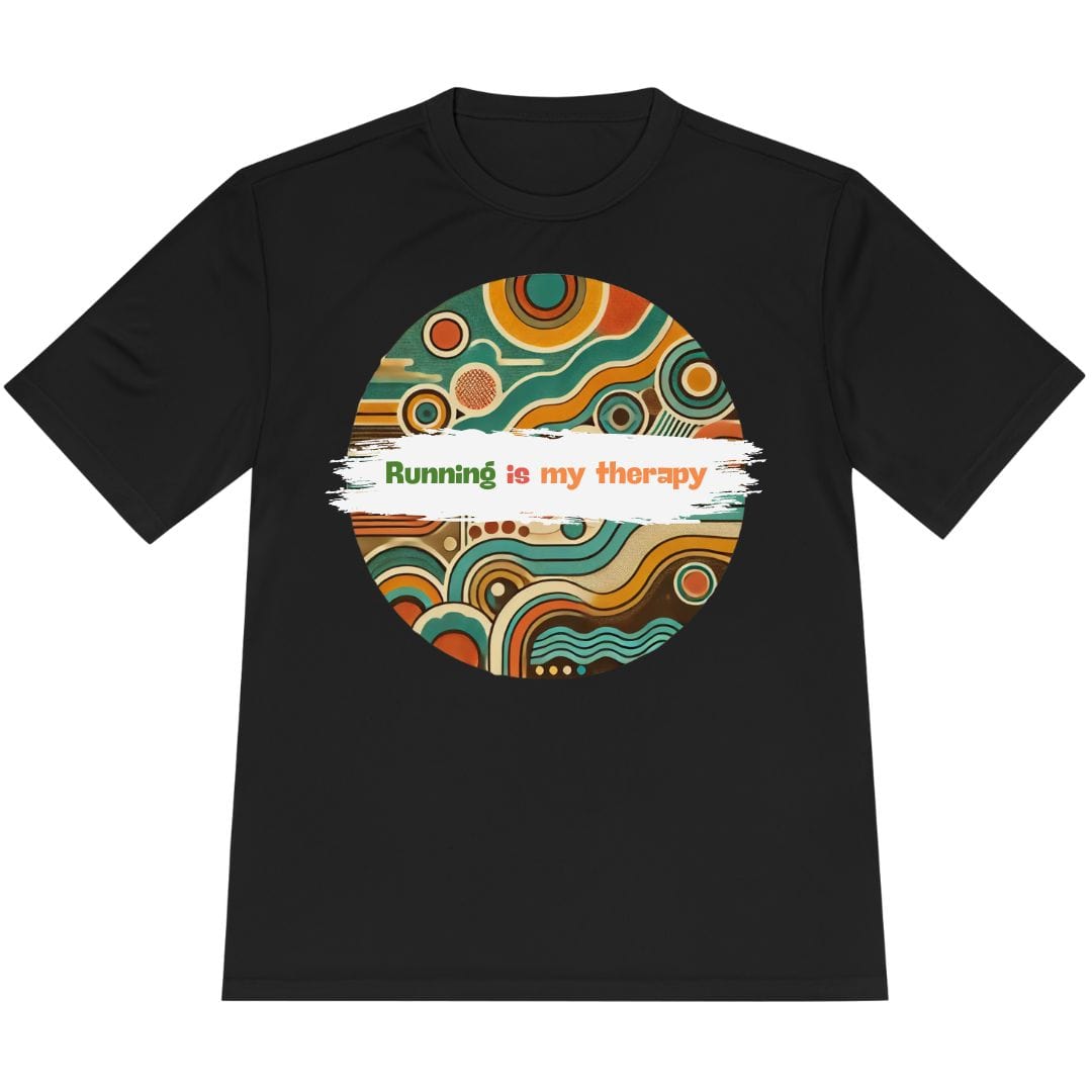 Printify T-Shirt Black / XS Running is My Therapy T-Shirt / Pro
