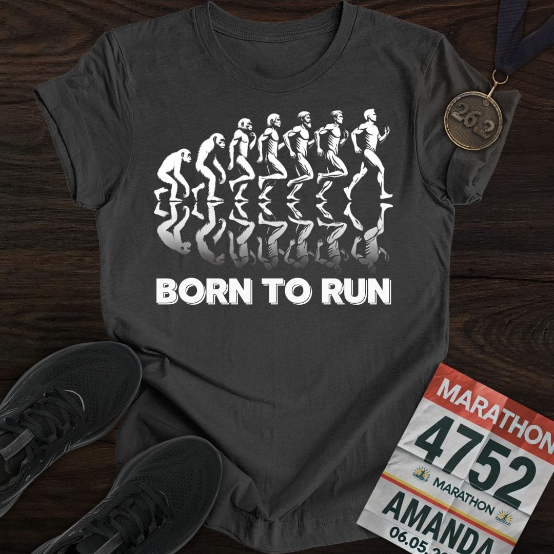 Printify T-Shirt Dark Heather / S Born To Run T-shirt