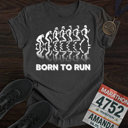 Printify T-Shirt Dark Heather / S Born To Run T-shirt