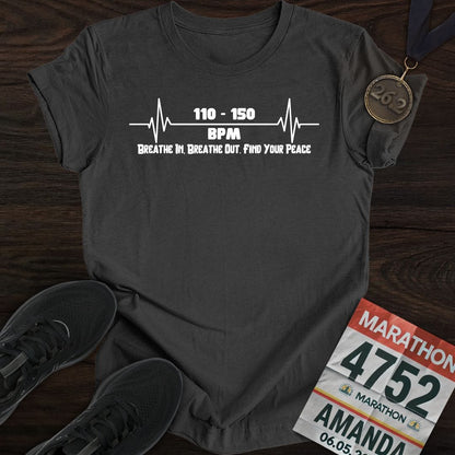 Printify T-Shirt Dark Heather / S Breathe In, Breathe Out. Find Your Peace T-shirt