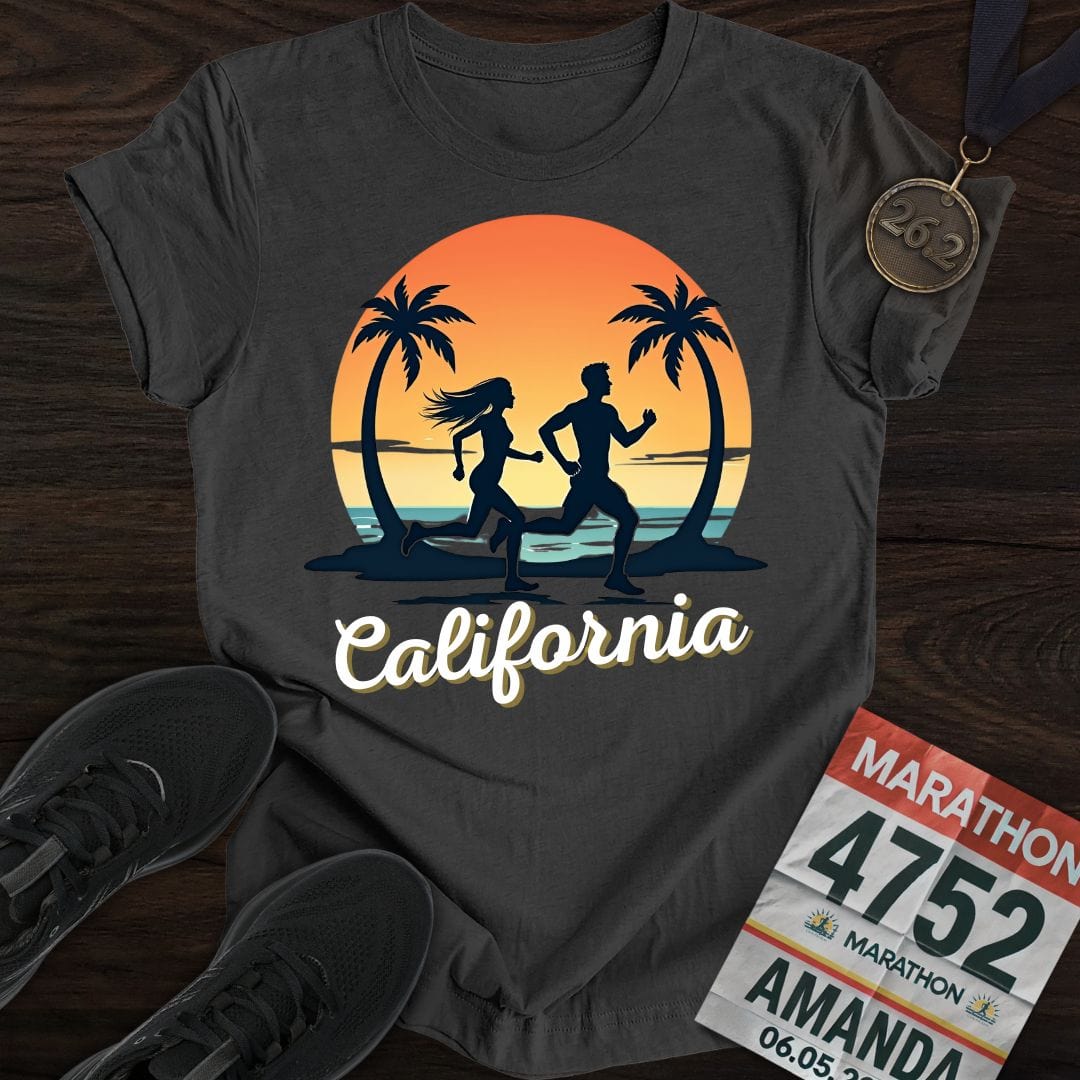 Printify T-Shirt Dark Heather / S California Runner T-shirt