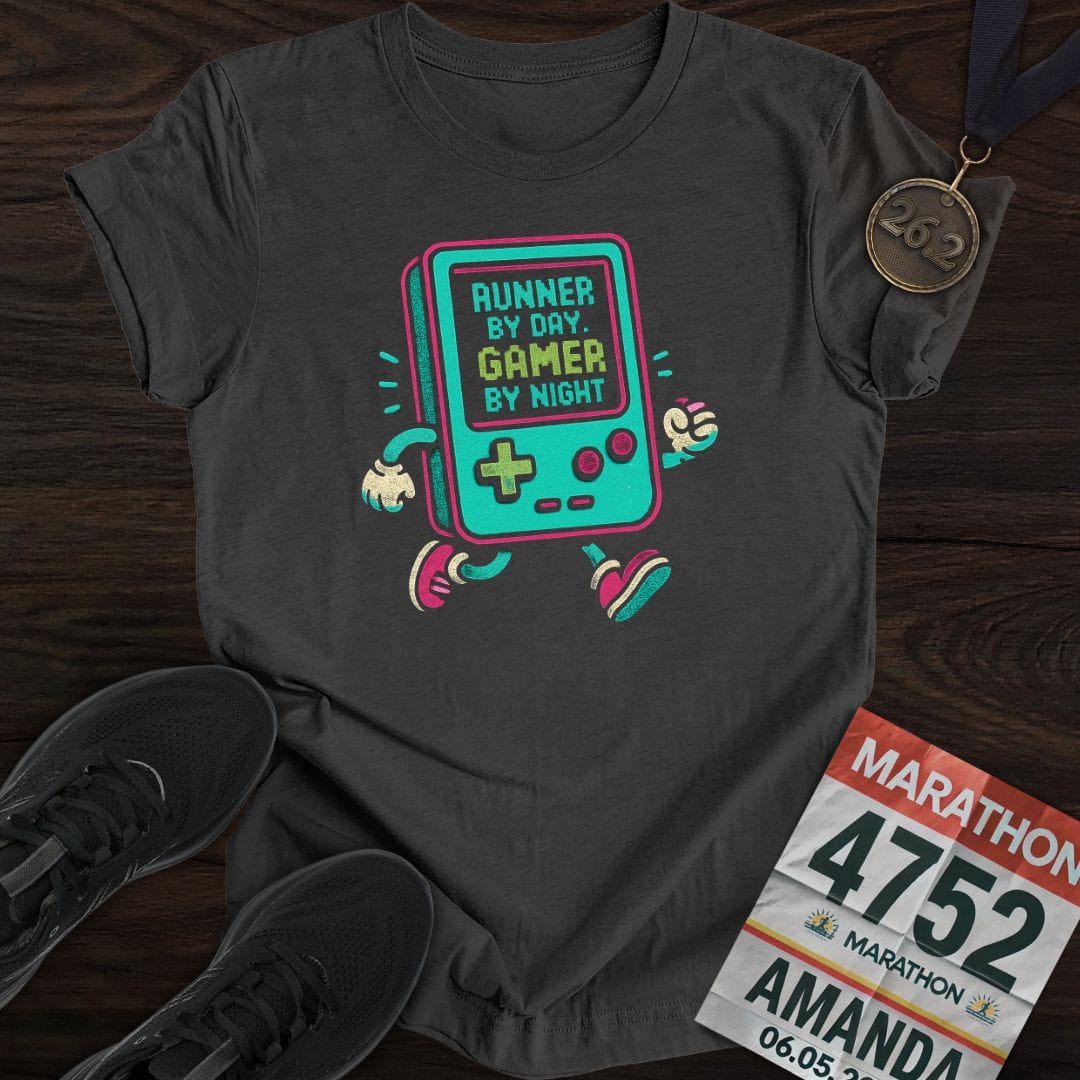 Printify T-Shirt Dark Heather / S Gamer and Runner T-Shirt