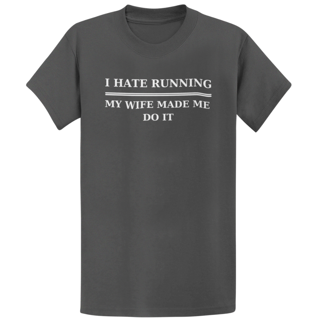 Printify T-Shirt Dark Heather / S Hate Running T-Shirt