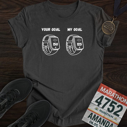 Printify T-Shirt Dark Heather / S Heart Rate Goals -2- T-shirt
