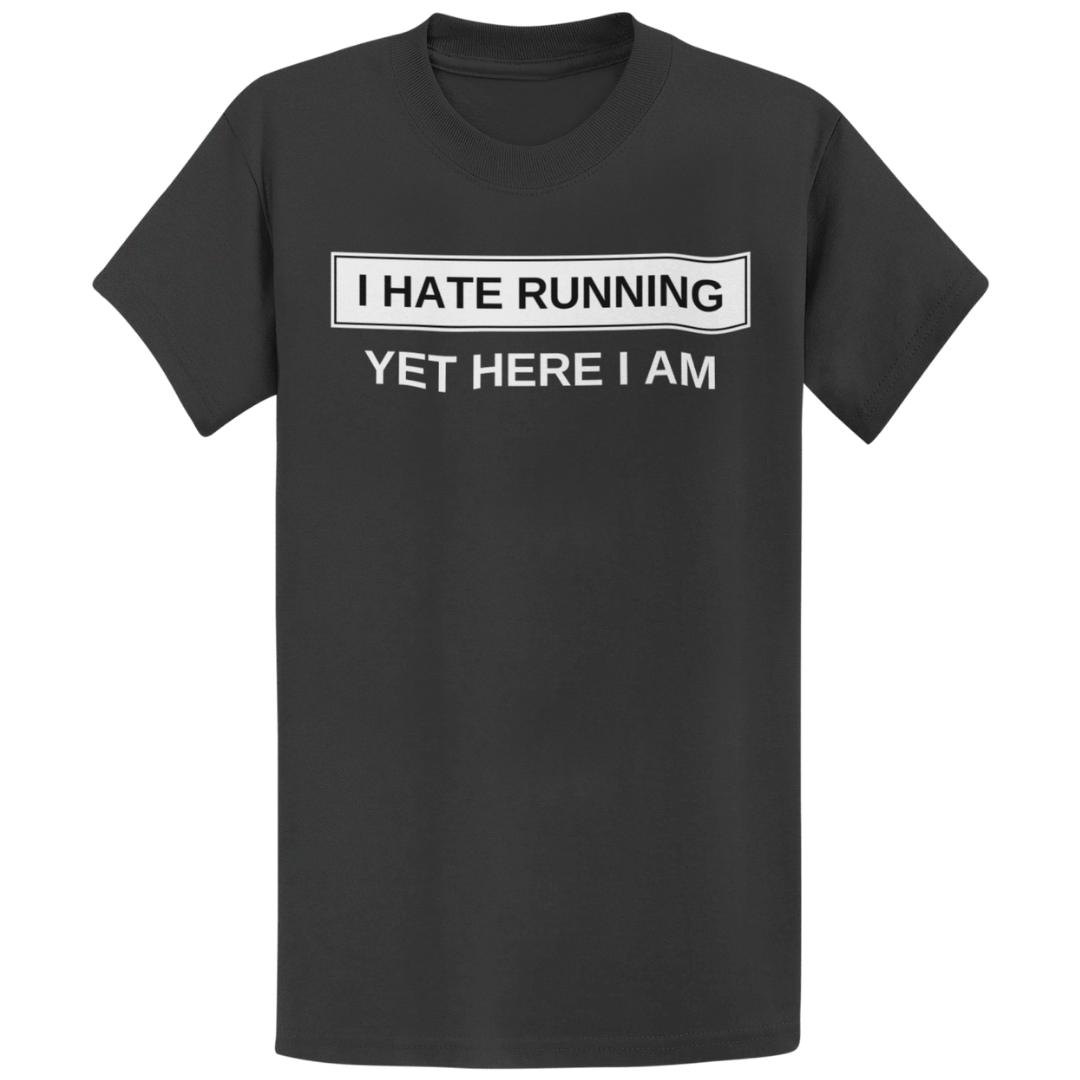 Printify T-Shirt Dark Heather / S I Hate Running T-Shirt