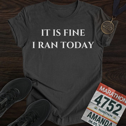 Printify T-Shirt Dark Heather / S I Ran Today T-Shirt