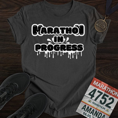 Printify T-Shirt Dark Heather / S In Progress