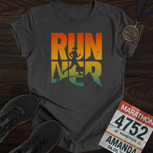 Printify T-Shirt Dark Heather / S Just Run And Run T-shirt