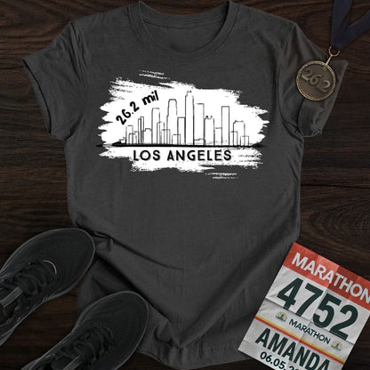 Printify T-Shirt Dark Heather / S Los Angeles 26.2 T-shirt