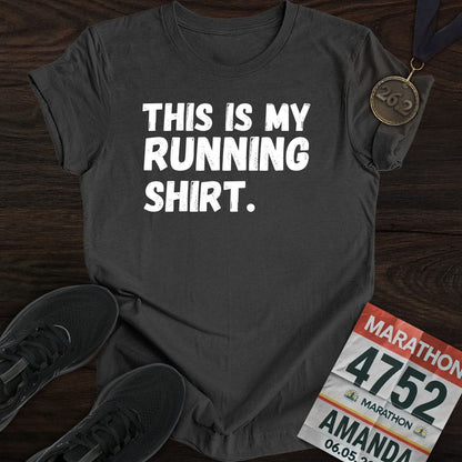 Printify T-Shirt Dark Heather / S My Running Shirt T-shirt