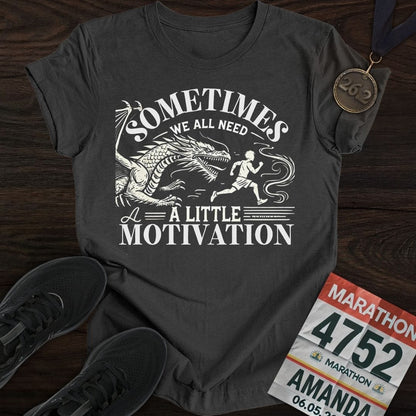 Printify T-Shirt Dark Heather / S Need a Little Motivation T-Shirt