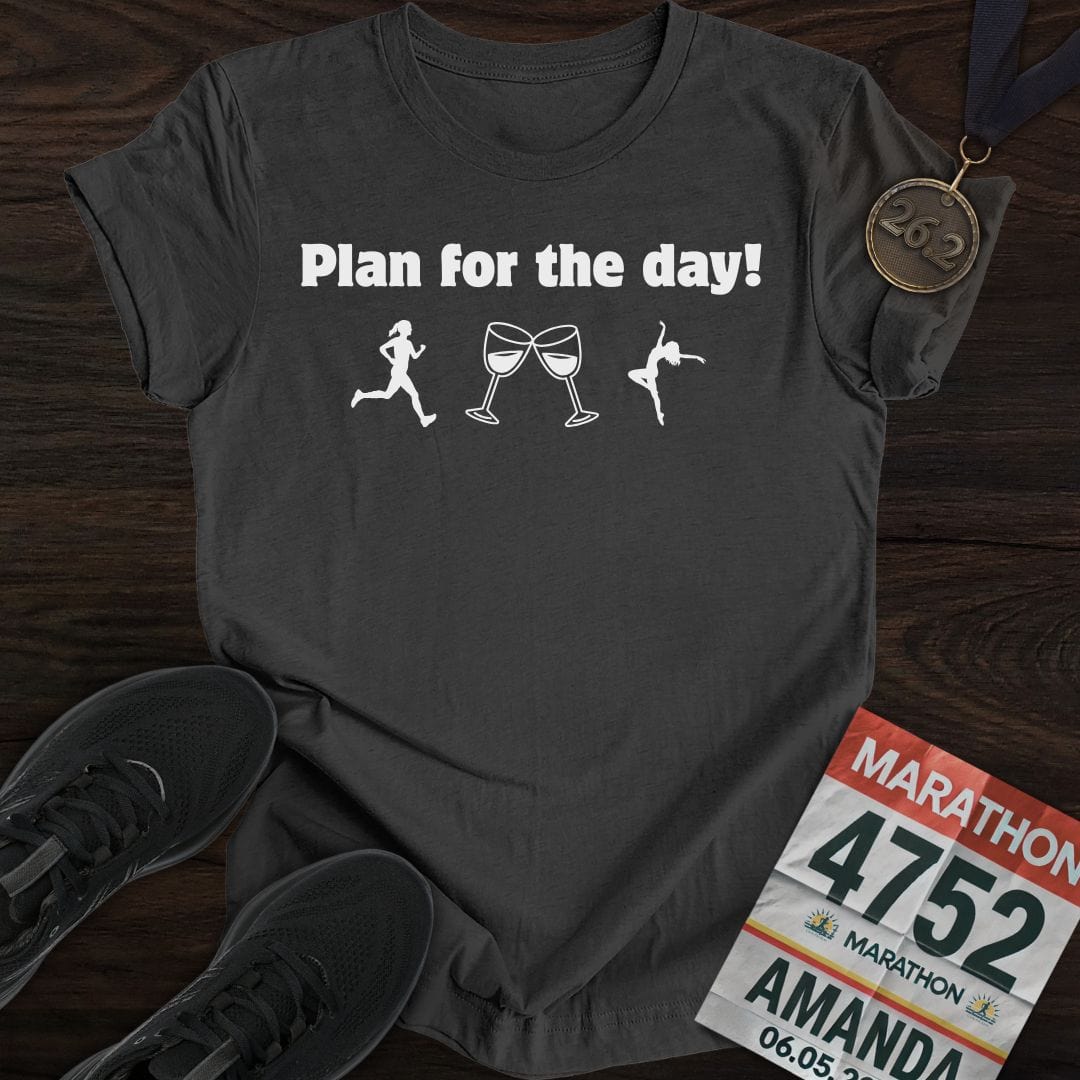 Printify T-Shirt Dark Heather / S Plan For the Day T-Shirt