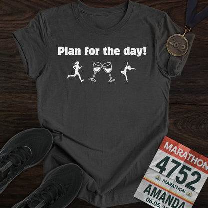 Printify T-Shirt Dark Heather / S Plan For the Day T-Shirt