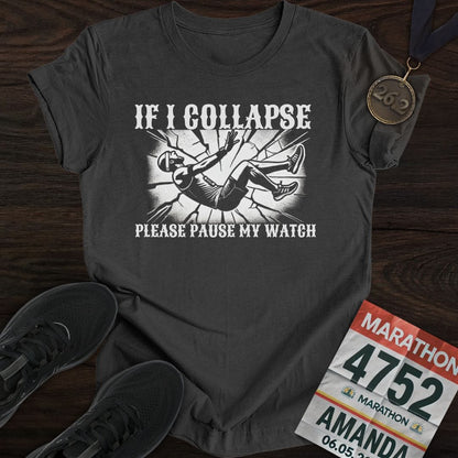 Printify T-Shirt Dark Heather / S Please Pause My Watch T-Shirt