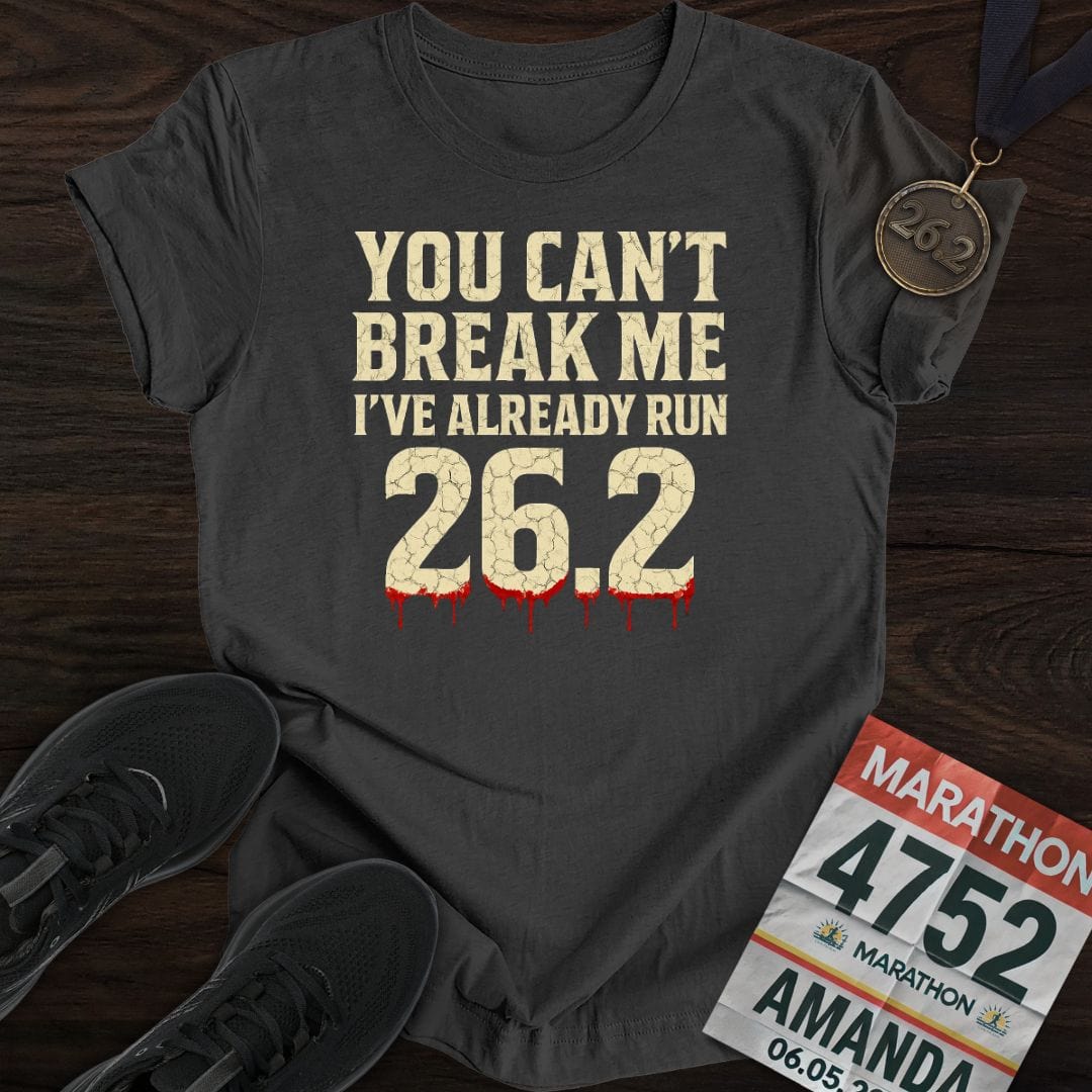 Printify T-Shirt Dark Heather / S Run 26.2 T-Shirt