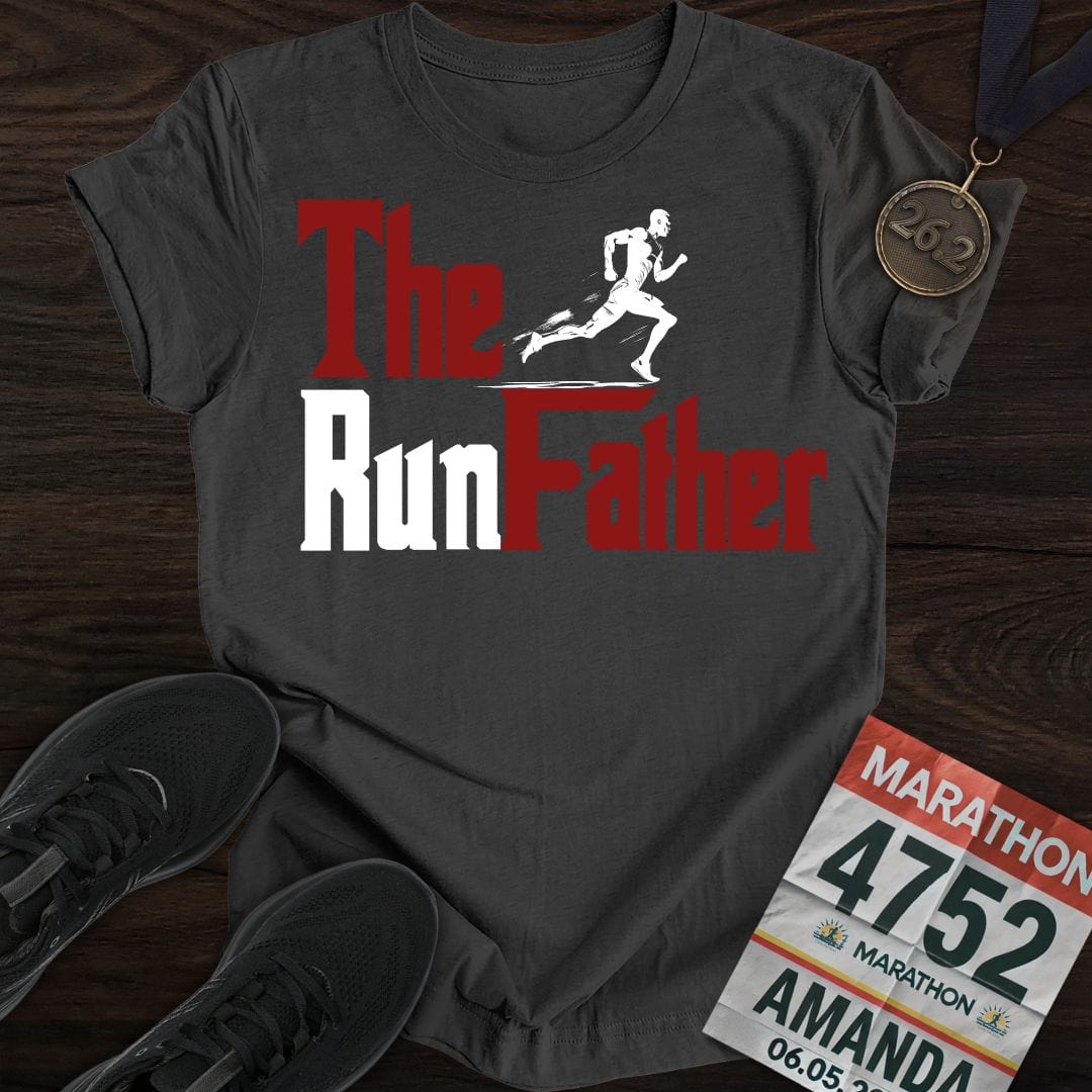 Printify T-Shirt Dark Heather / S Run Father Run!