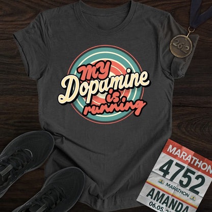 Printify T-Shirt Dark Heather / S Run For Dopamine -3- T-shirt