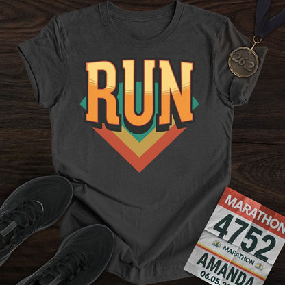Printify T-Shirt Dark Heather / S Run Strong T-shirt