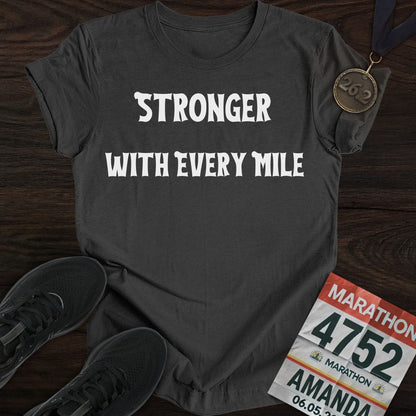 Printify T-Shirt Dark Heather / S Run Stronger T-Shirt