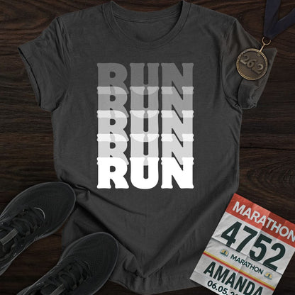 Printify T-Shirt Dark Heather / S Run T-Shirt