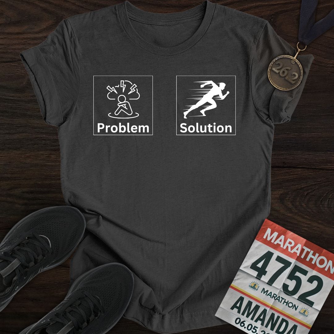 Printify T-Shirt Dark Heather / S Run to Resolve T-shirt