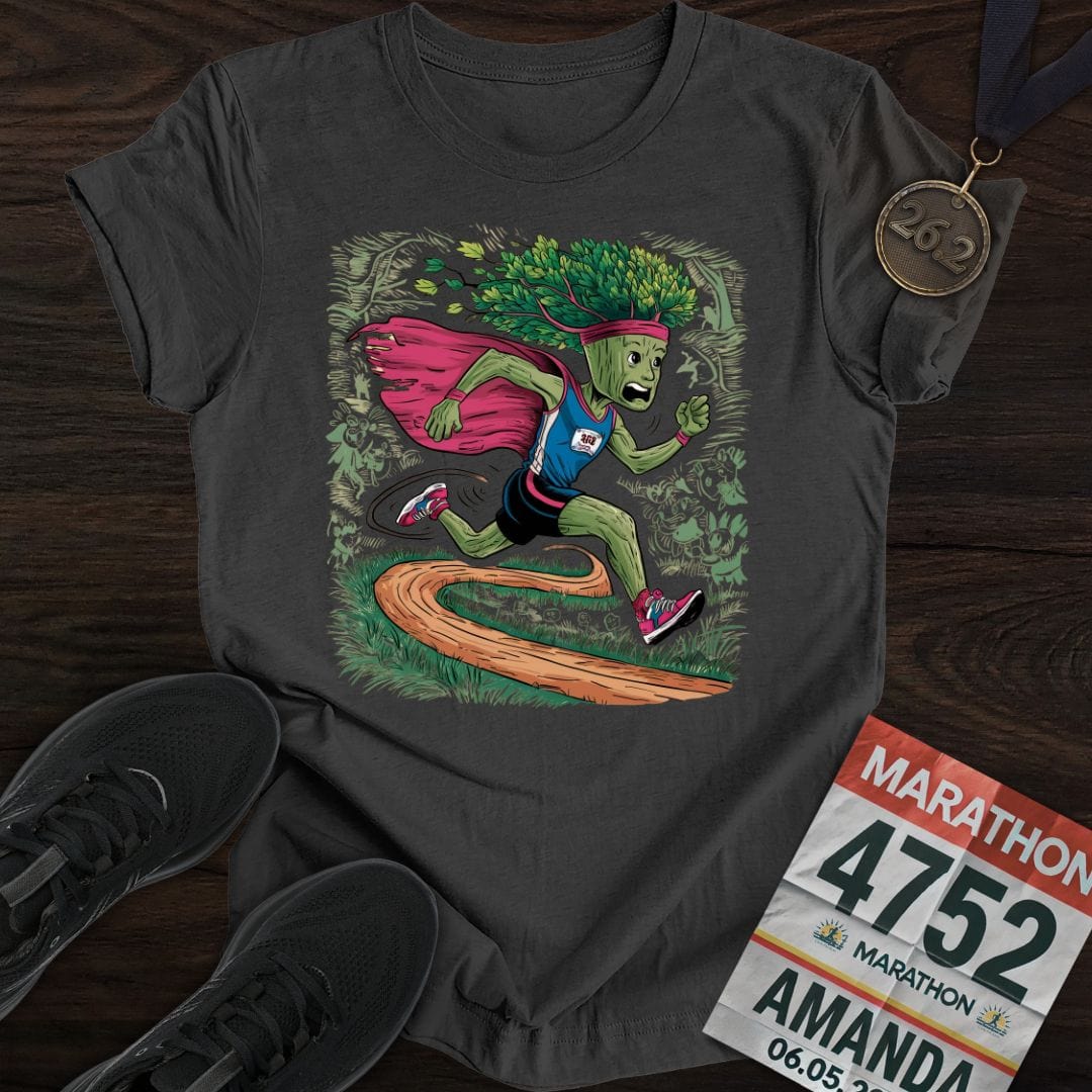 Printify T-Shirt Dark Heather / S Run Tree Run T-Shirt