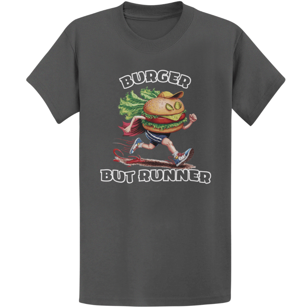 Printify T-Shirt Dark Heather / S Runner Burger T-Shirt