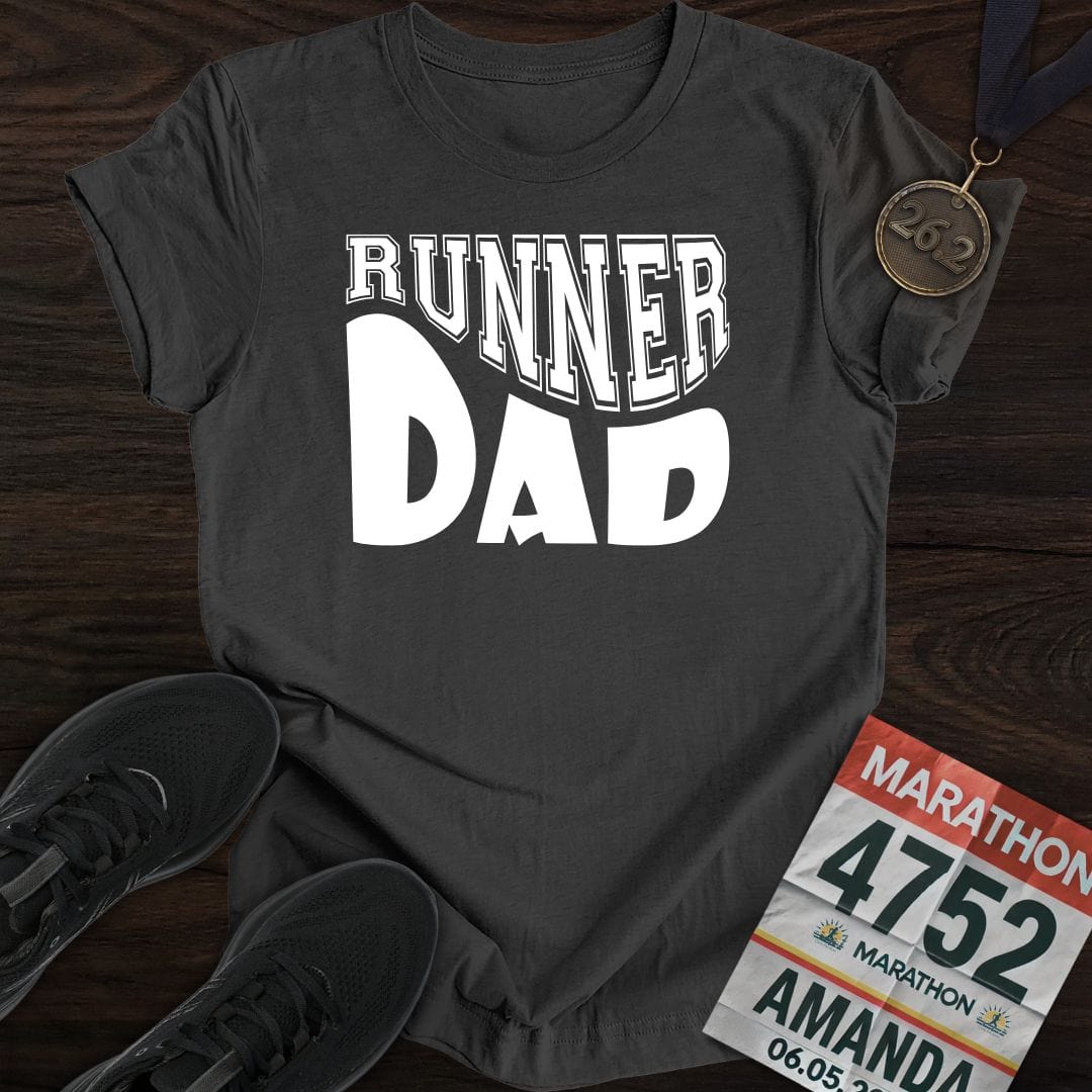 Printify T-Shirt Dark Heather / S Runner Dad T-shirt