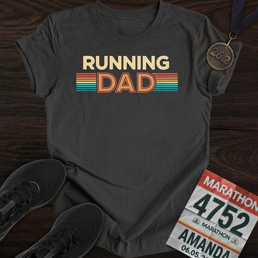 Printify T-Shirt Dark Heather / S Running Dad -2- T-shirt